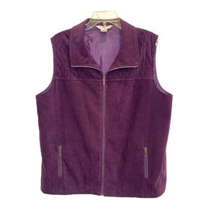 Allison Daley Size 16W Deep Purple Zip Front Lined Vest